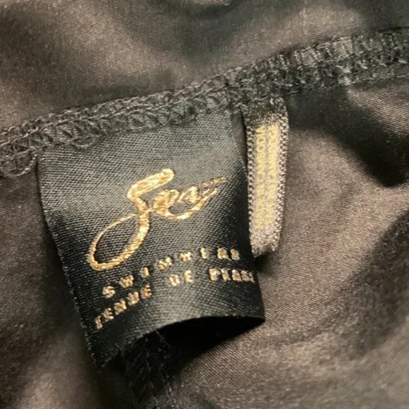 Woman's Sea Black Swim Shorts Size 5 - Picture 2 of 3